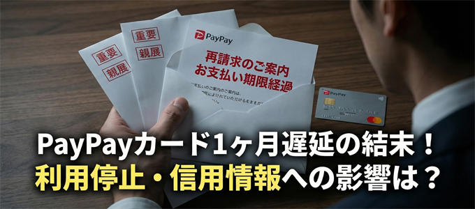 PayPayカードの支払いが1ヵ月遅れるとどうなる？